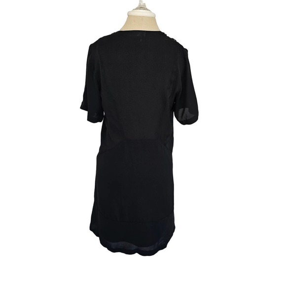 A.L.C. Silk Mini Black Dress Size 4 - Picture 3 of 7